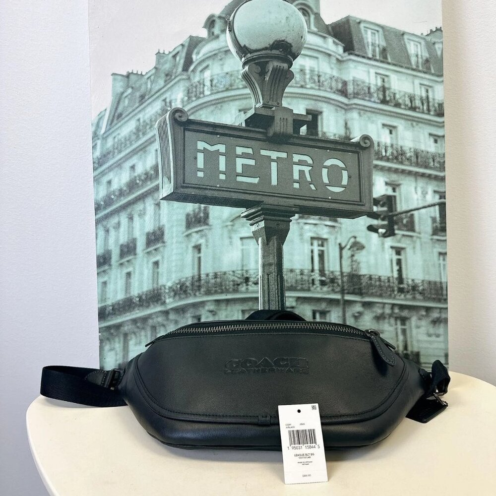 Coach C2291 League Belt Bag IN BLACK - Picture 2 of 5